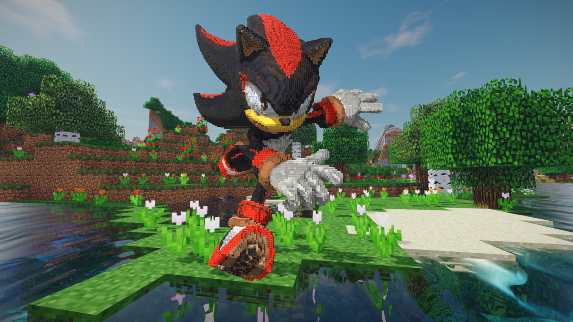 Minecraft Shadow The Hedgehog Build Schematic - Buy Royalty Free 3D