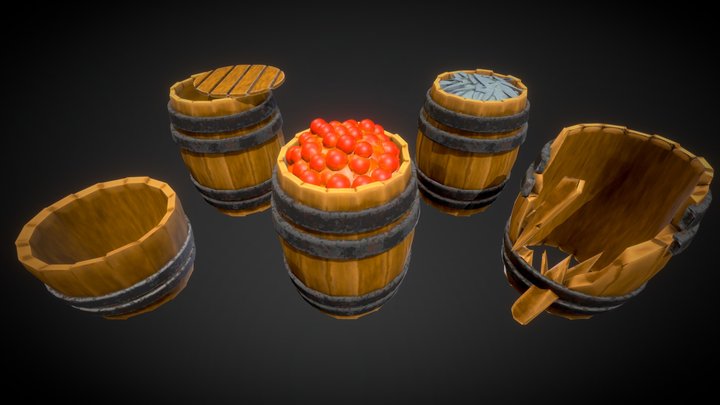Barrel Pack 3D Model