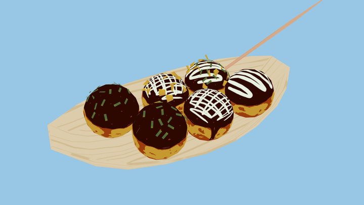 Takoyaki Set 3D Model