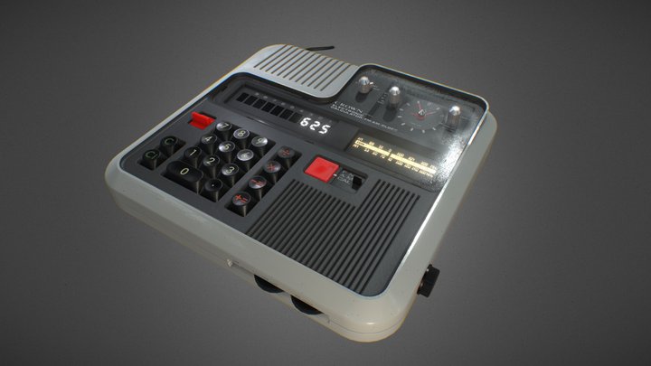 CROWN CL-120T Calculator / Clock / Radio 3D Model