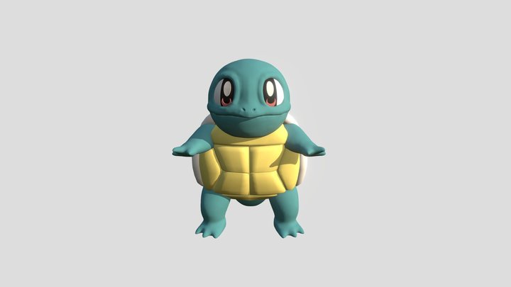 Squirtle 3D Print Model 3D Model