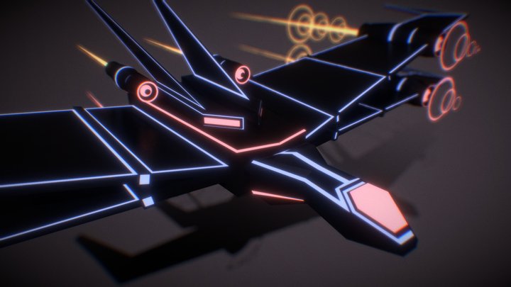 Low-poly transport ship  (SWIFT TS1) 3D Model