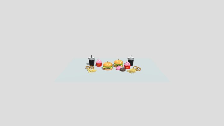 comida rapida 3D Model
