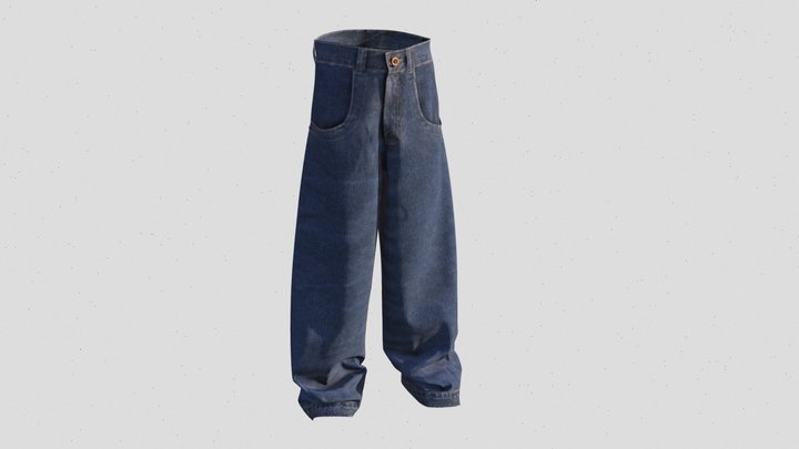 JNCO Twin Cannon Baggy Jeans 3D Model