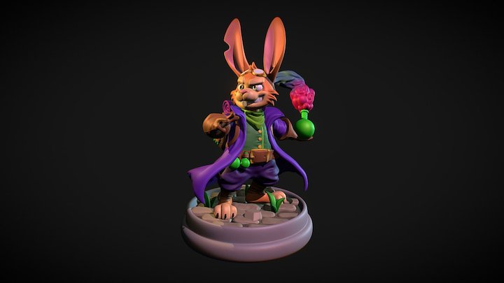 Hopping Mad Alchemist: COLOURED 3D Model
