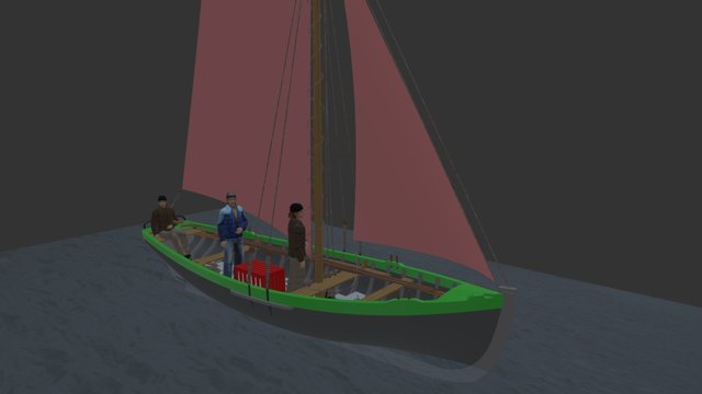 "Hanorah" West Cork Lobster Boat 3D Model