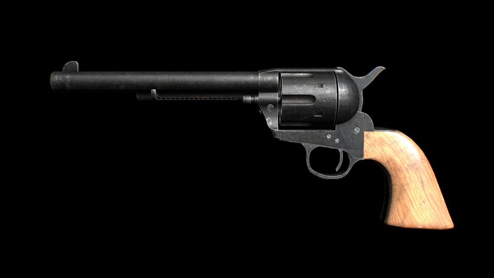 Cattleman Revolver 1873 3D Model