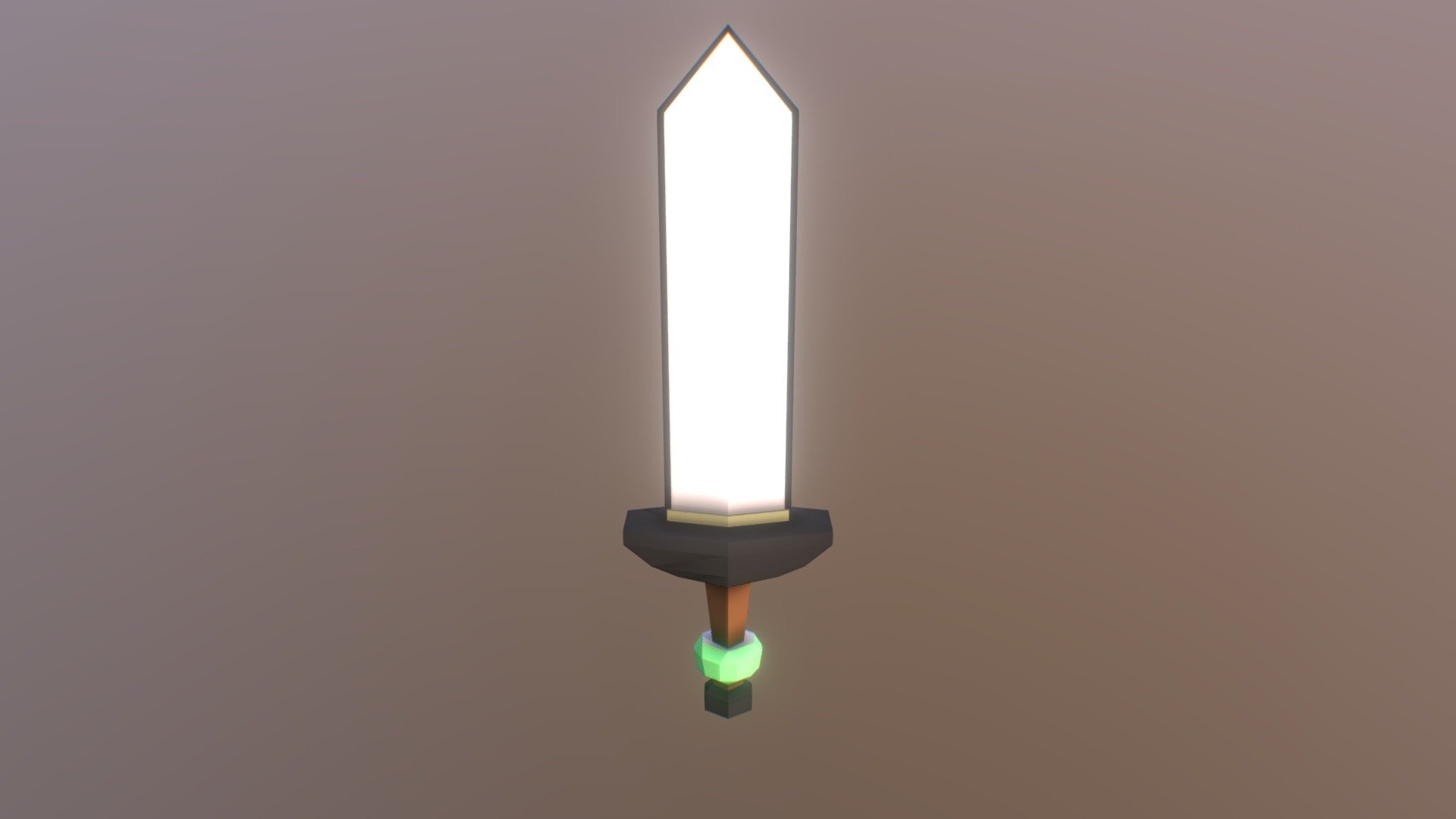 Glowing Sword with Gem