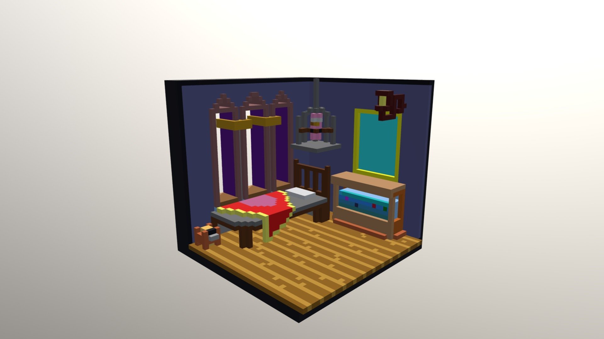 Simple Room — Sketchfab embed 3D viewer