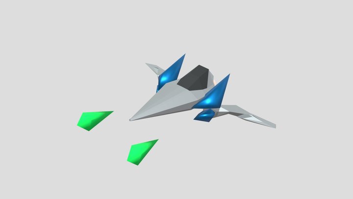 Low Poly Fan Made Arwing 3D Model