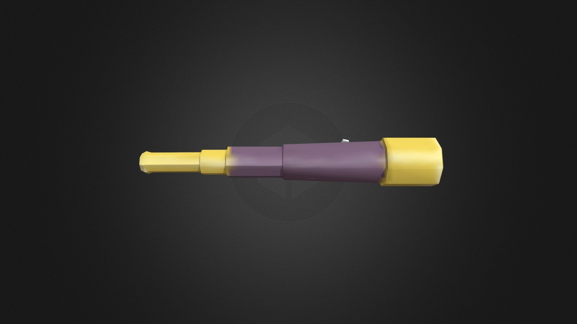 low poly Steampunk Spyglass