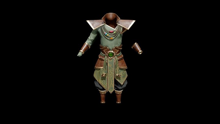 Heavnely King Armour - Green 3D Model