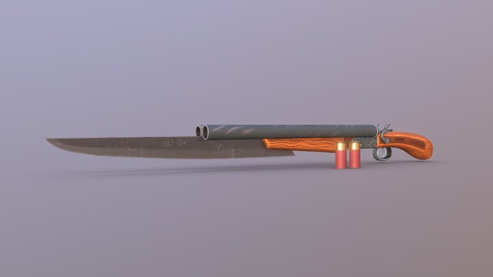 Gun Stylized 3D Model