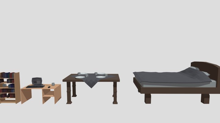 Old-school Furniture 3D Model