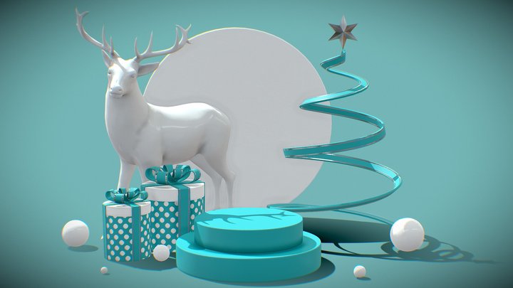 Christmas Mood Interior 3D Model