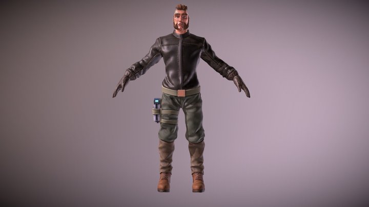 Space Biker 3D Model