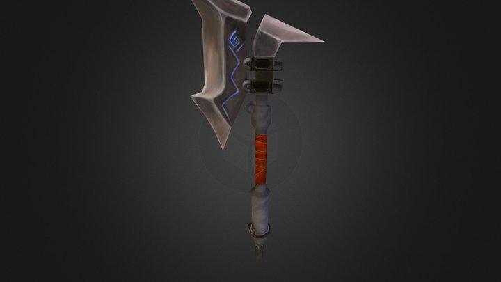 Low Poly Axe Textured 3D Model