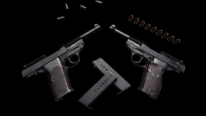 Walther P38 - GameAsset 3D Model