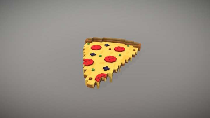 Pizza voxel 3D Model