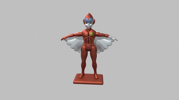 Silverhawks the copper kid toy classic figure 3D Model