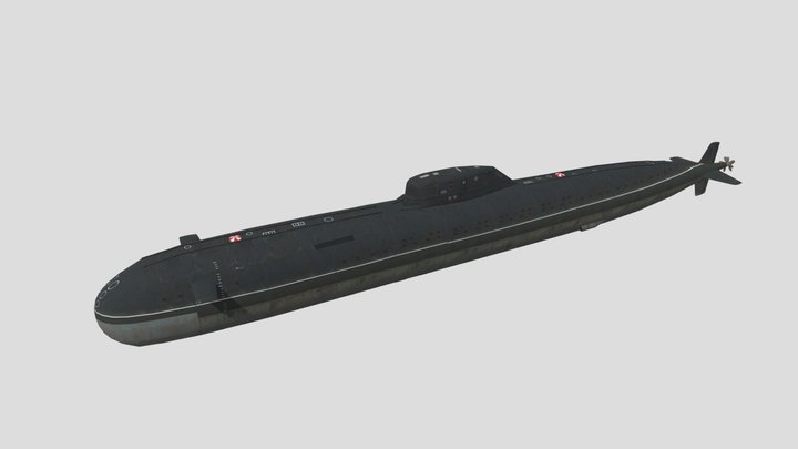 Charlie-class submarine 3D Model