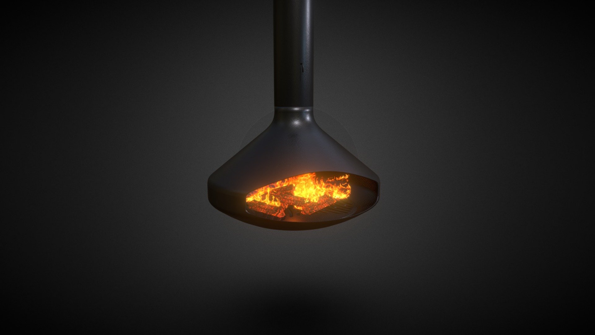 Modern Hanging Fireplace - PBR