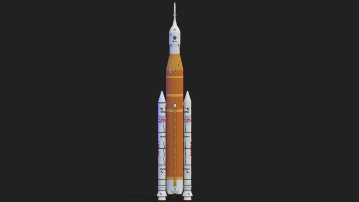 NASA Artemis II Space Launch System (SLS) 3D Model