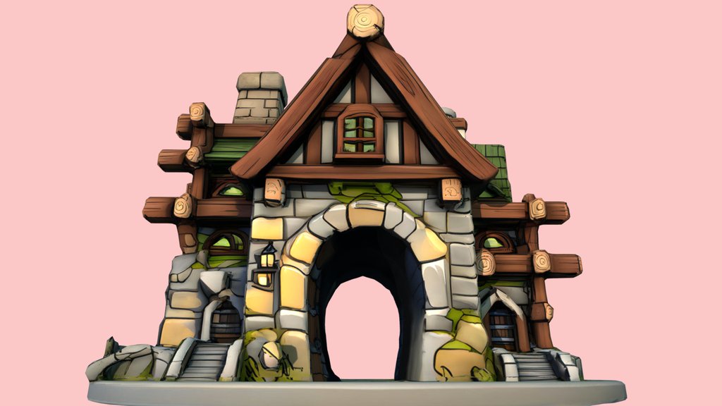 Fantasy House – Stylized Medieval Cottage