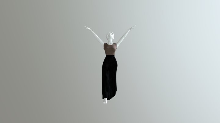 Sunburst skirt leap 3D Model