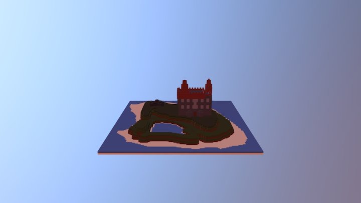 Castle Upon an Island 3D Model