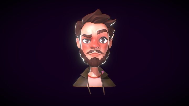 Male Portrait 3D Model