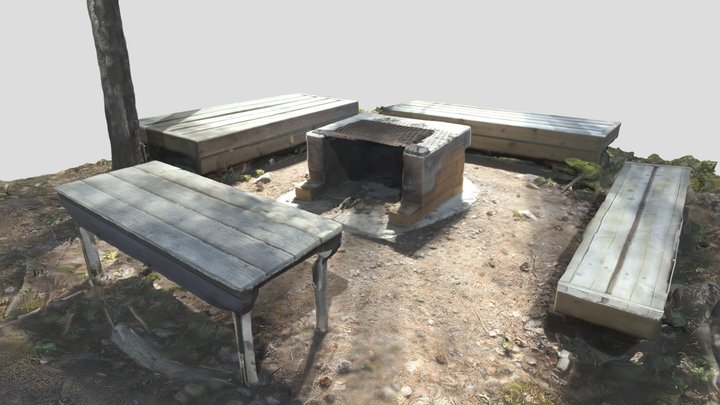 Small Outdoor Grill 3D Model