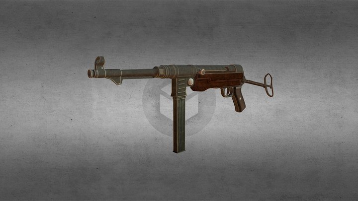 MP40 Animated 3D Model