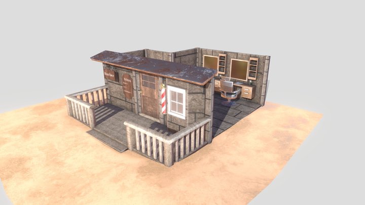SkillsNS - 'The Wild West Barber Shop' 3D Model