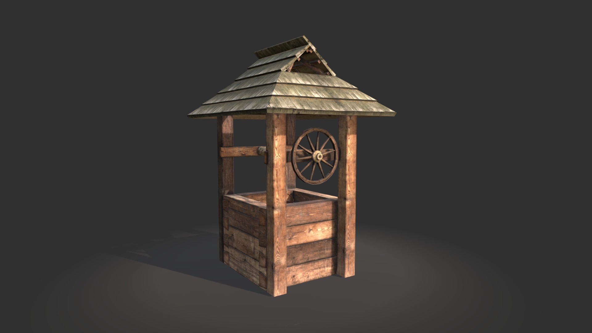 3D model Well – Slav Architecture - This is a 3D model of the Well - Slav Architecture. The 3D model is about a wooden clock tower.