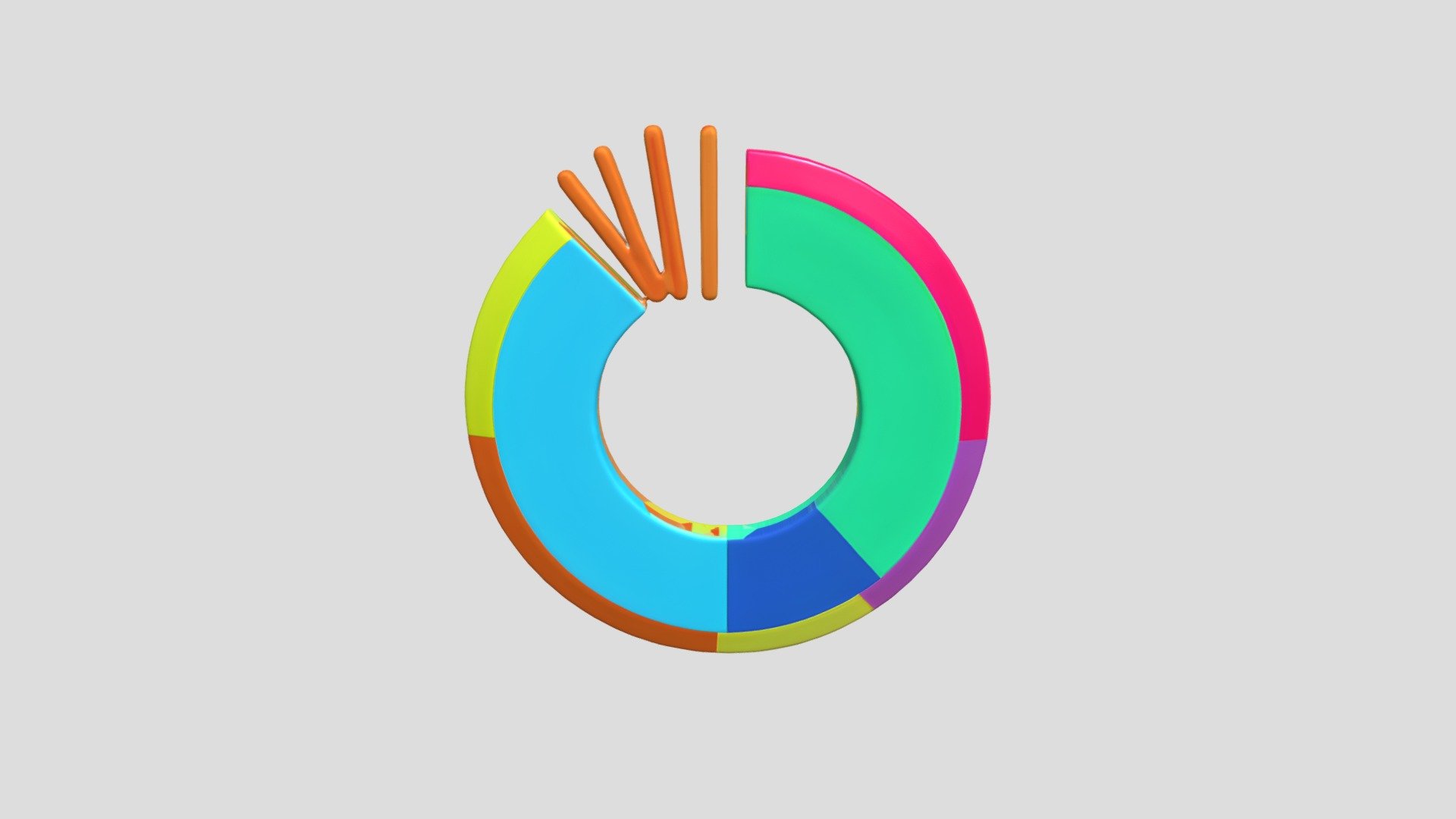 Colorful circular chart - 3D model by albertccs1976 [0266f33] - Sketchfab