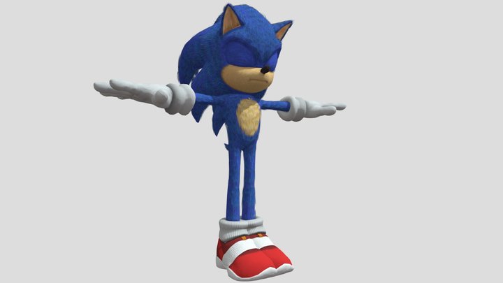 Movie Sonic 3D Model