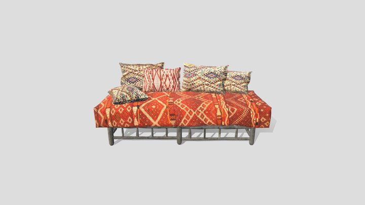 Traditional Moroccan sofa 3D Model