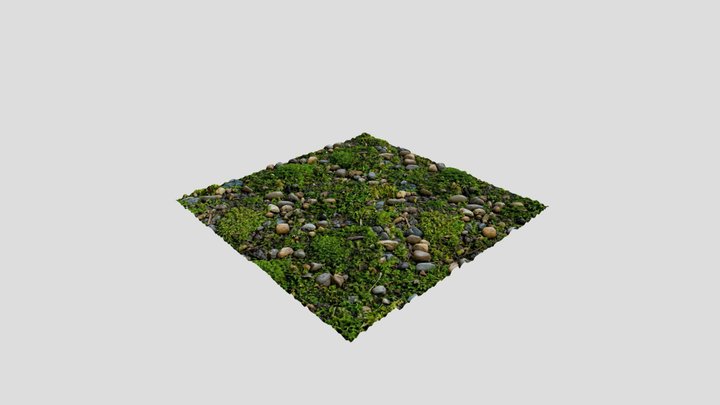 Tilable Pabbles With Mossy 5 3d model free – Modello 3D gratuito STL