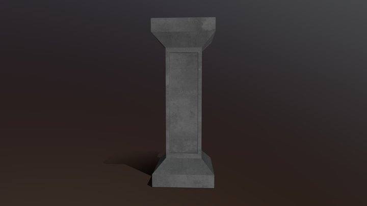 [free downloade ]Lowpolly Pillar 3D Model