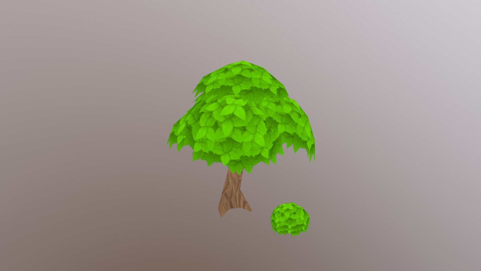 Low poly tree for game asset