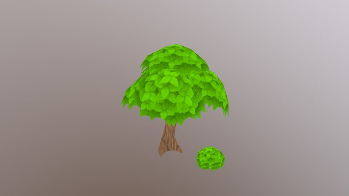 Low poly tree for game asset 3D Model