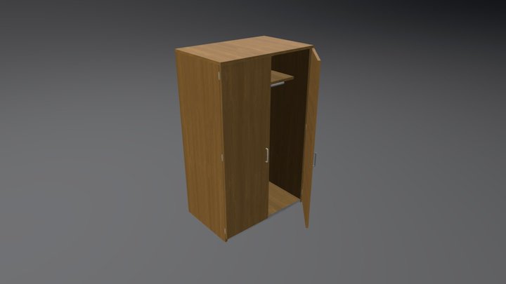 Dorm Wardrobe 3D Model