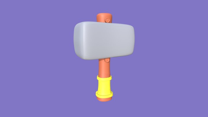 Cartoon hammer 3D Model