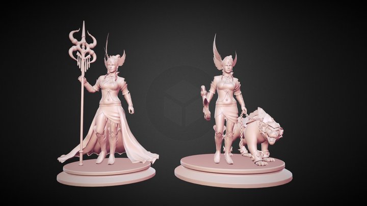Warrior Lady 3D Model