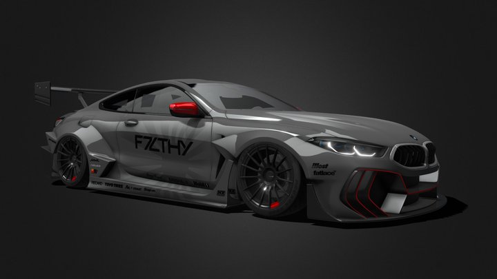 BMW M8 Competition Widebody 3D Model