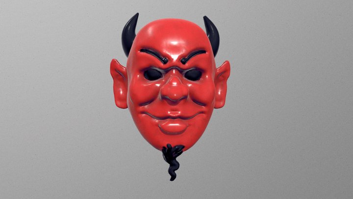 Red Devil Mask from Scream Queens 3D Model