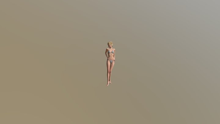 Biniki Girl (catwalk) 3D Model