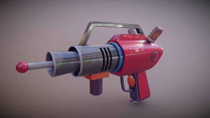 Retro Gun_02 3D Model