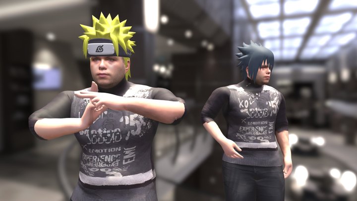 rida sidi ben ali naruto and sasuke 3d – Gratis 3D-model STL